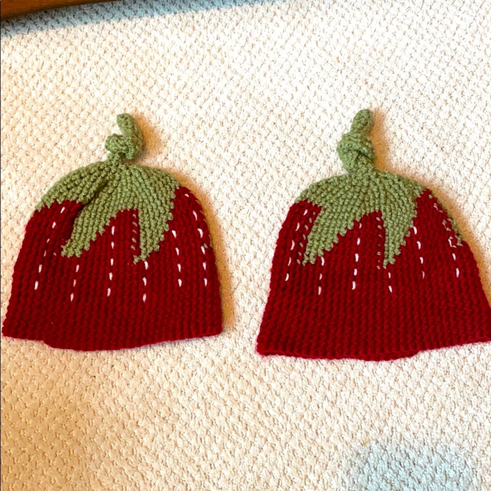 Strawberry knit hat